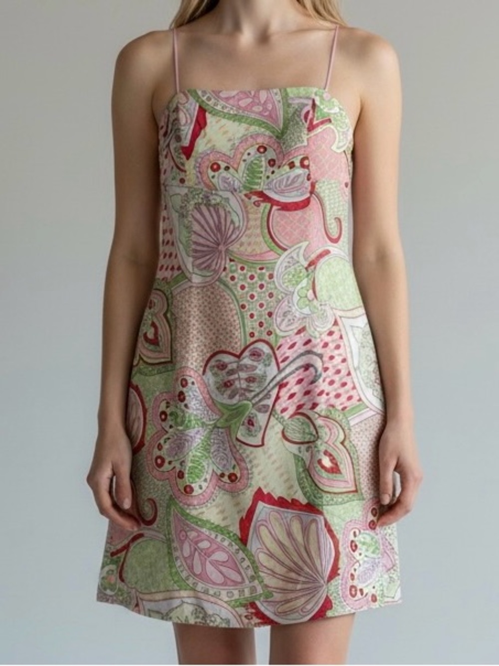 Y2k Melly M Mixed Paisley Silk Sundress Dress